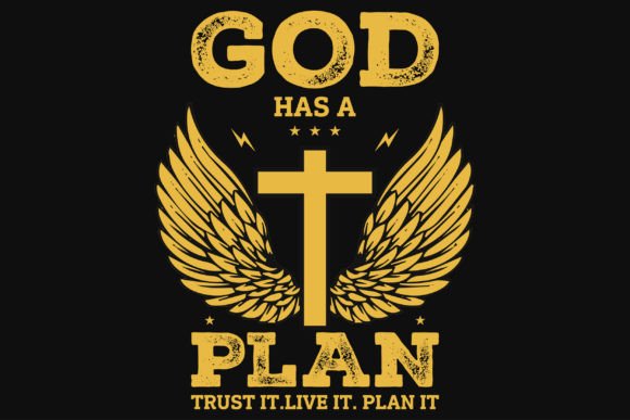 God Has a Plan Jesus Graphic Tshirt Desi: Faith-Driven Design for Your POD Business